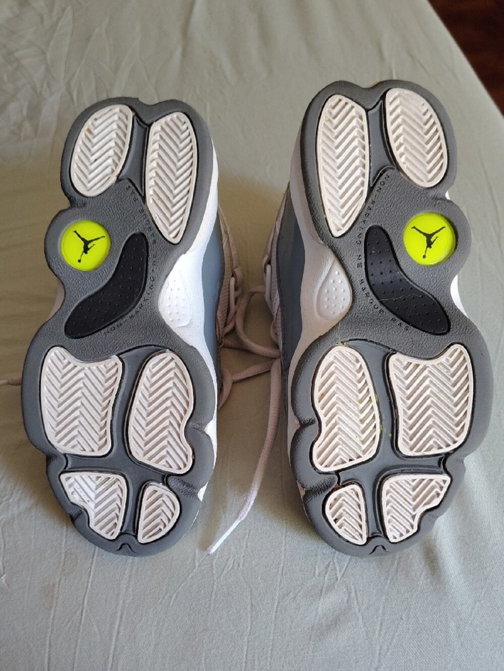 Jordan Kids Gray & White Low-Top Basketball Sneakers - Picture 7 of 10